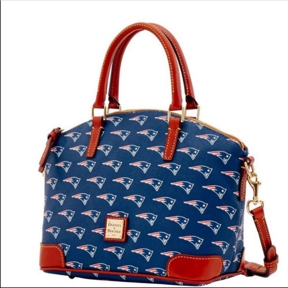 Dooney & Bourke NFL Patriots Charli Satchel NWT - Picture 2 of 6